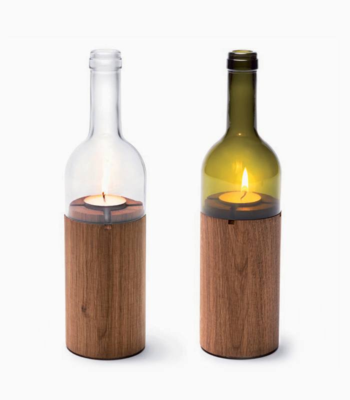 Wine bottle lantern تصویر 2